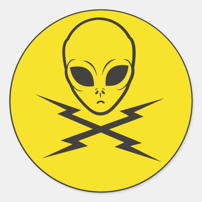 Alien Hangar Classic Round Sticker (Front)
