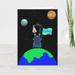 Alien Happy Birthday Card by Jo Images