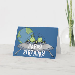 Alien Happy Birthday Children's Greeting Card 5