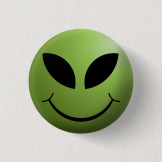 Alien Happy Face 3 Cm Round Badge