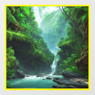 Alien Haven: Lush Wonders and Exotic Beasts Window Cling