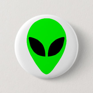 Alien Head 6 Cm Round Badge