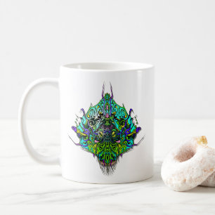 Alien Head - Aqua Coffee Mug