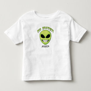 Alien Head Big Brother Personalised Toddler T-Shirt