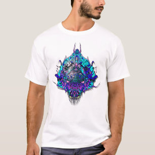 Alien Head - blue and purple T-Shirt