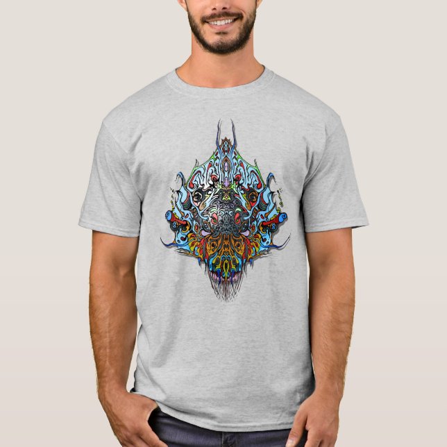 Alien Head - Blue T-Shirt (Front)
