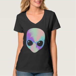 Alien Head Colourful Alien Believe UFO Party T-Shirt
