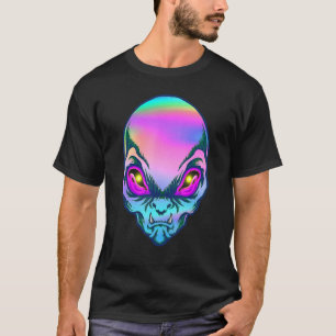 Alien Head Colourful Alien Rave Believe Ufo Men Wo T-Shirt