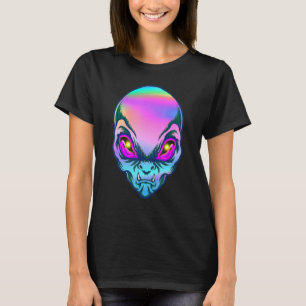 Alien Head Colourful Alien Rave Believe Ufo Men Wo T-Shirt