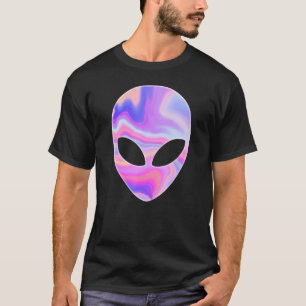 Alien Head Colourful Rave UFO T-Shirt