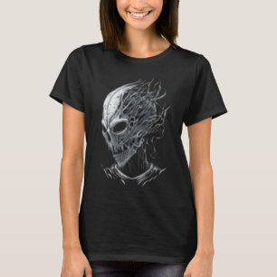 Alien Head Extraterrestrial UFO Glitch Alien Face T-Shirt