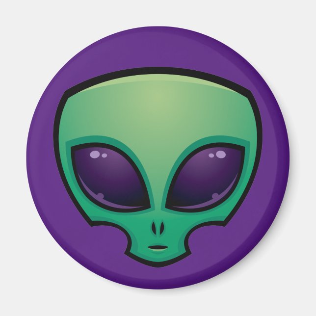Alien Head Icon Magnet (Front)