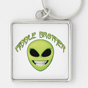 Alien Head Middle Brother Key Ring