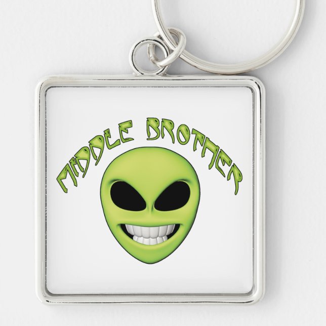 Alien Head Middle Brother Key Ring (Front)