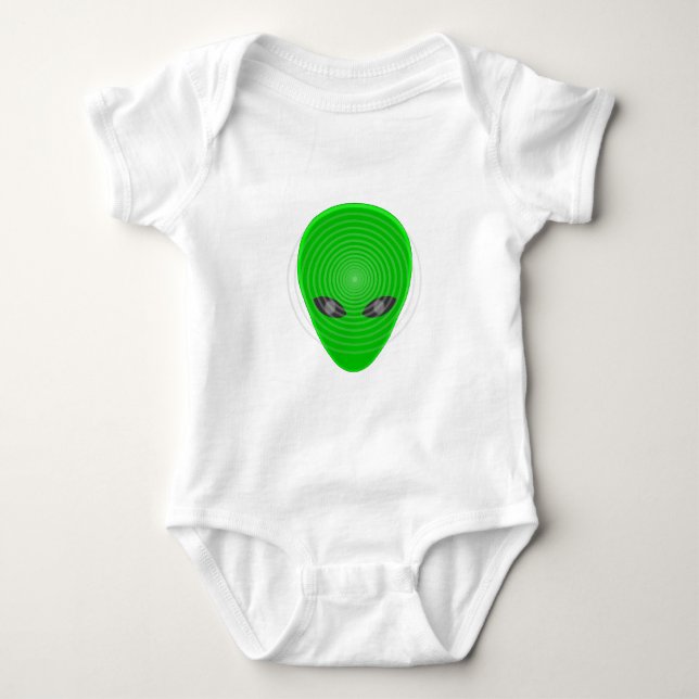 Alien Head Mind Control Baby Bodysuit (Front)