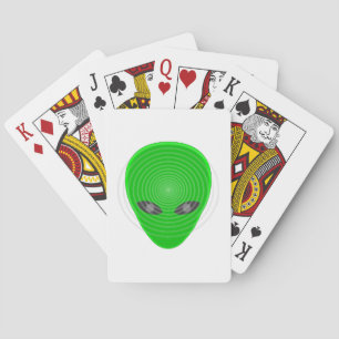 Alien Head Mind Control Playing Cards