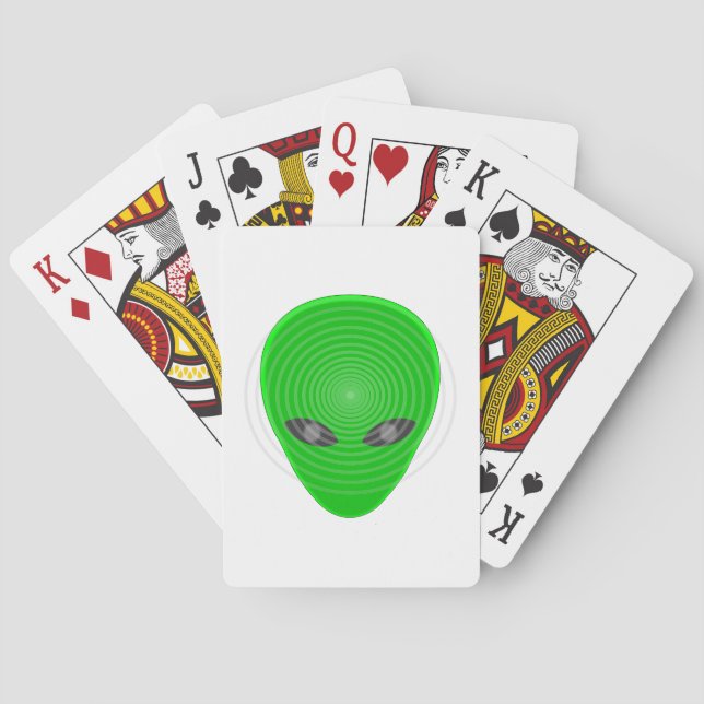 Alien Head Mind Control Playing Cards (Back)