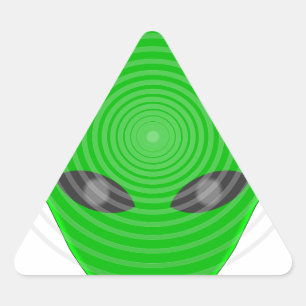 Alien Head Mind Control Triangle Sticker