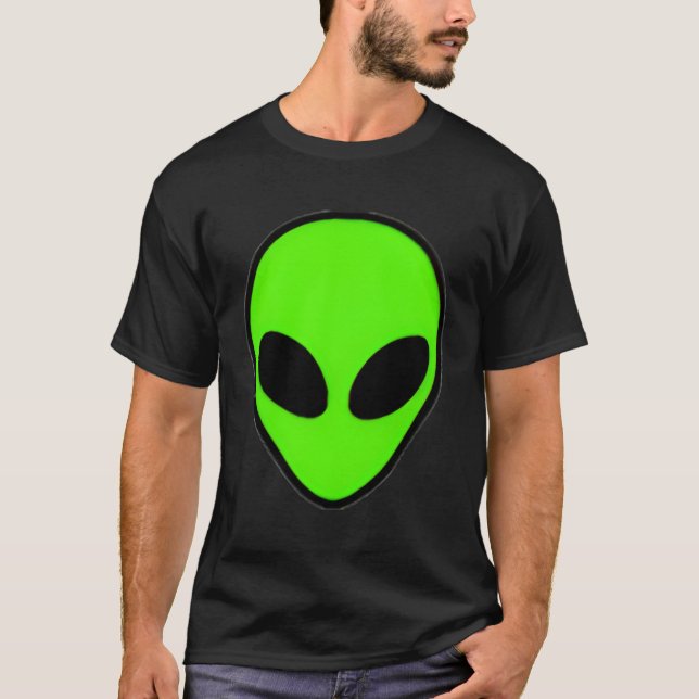 Alien Head Pocket Patch Area 51 T-Shirt (Front)
