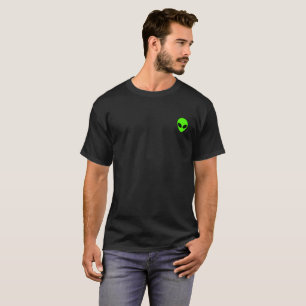 Alien Head Pocket Patch T-Shirt for Men and Women