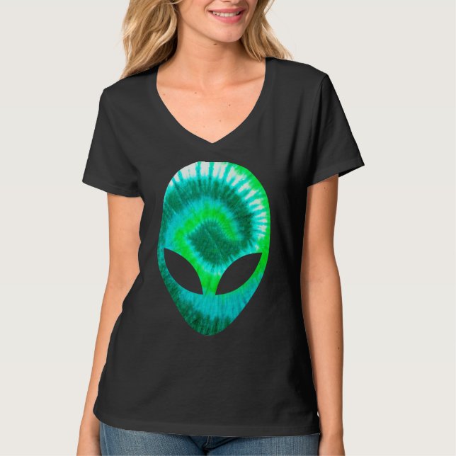 Alien Head Rave Extraterrestrial Martian - Techno  T-Shirt (Front)