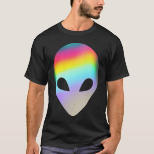 Alien Head Rave Face Colourful Believe UFO Costume T-Shirt