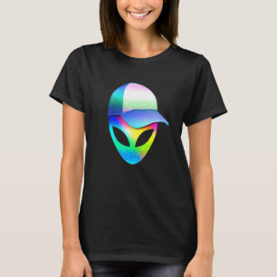 Alien Head Sci Fi Trippy Techno Rave Edm Music Fes T-Shirt