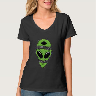 Alien Head Split Open with Galaxies Inside Art T-Shirt