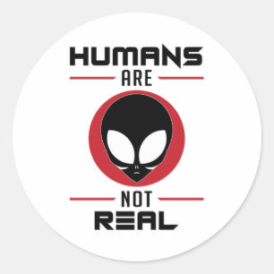 Alien Head Ufo Aliens Area 51 Funny Gift Idea Classic Round Sticker