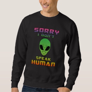 Alien Head Ufo Aliens Space Area 51 Funny Gift Sweatshirt