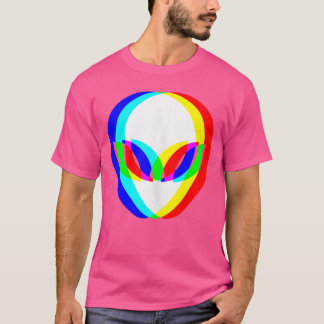 Alien Headrippy Vaporwaveechno Rave EDM Music Fest T-Shirt