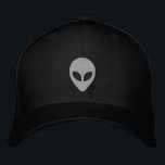 Alien heads Embroidered hat (front and back)<br><div class="desc">2 embroidered alien heads on this cool alien head cap. Front and back embroidery</div>