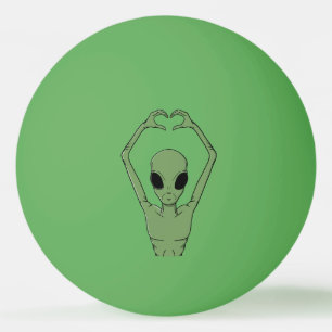Alien Heart Pose Ping Pong Ball