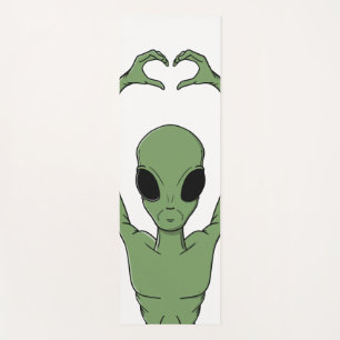 Alien Heart Pose Yoga Mat