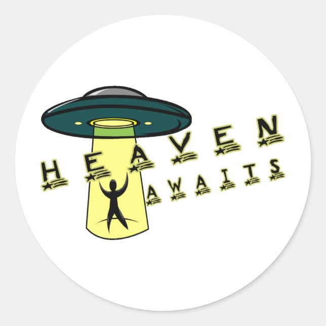 Alien Heaven Classic Round Sticker (Front)