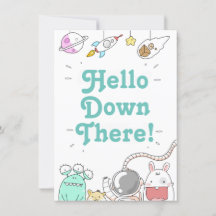 Alien Hello Down There Card