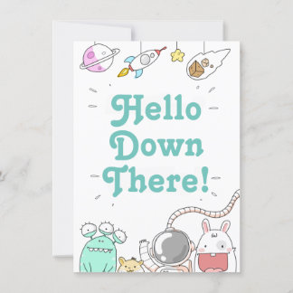 Alien Hello Down There Card