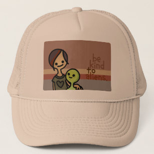 alien helmet. trucker hat