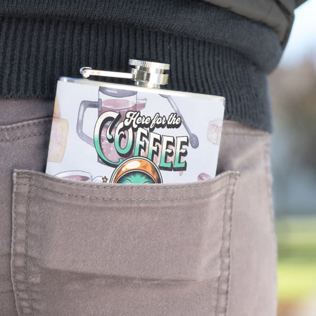 Alien Here for the Coffee Hip Flask (In Situ)