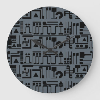 Alien Hieroglyphs Large Clock