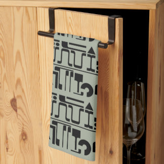 Alien Hieroglyphs Tea Towel