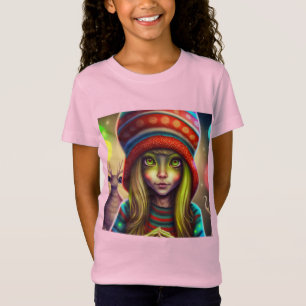 Alien Hippie Girl Gift. T-Shirt