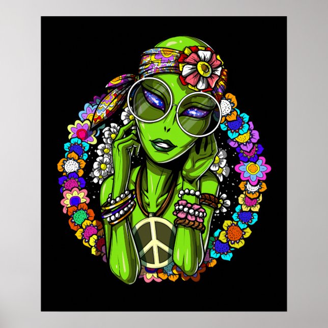 Alien Hippie Poster (Front)