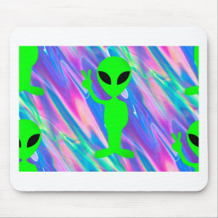 alien hologram mouse mat