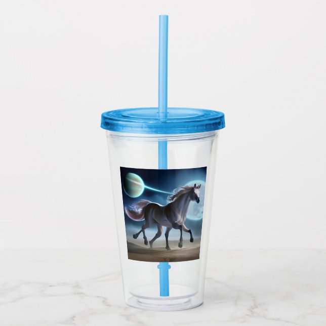 Alien Horse Acrylic Tumbler (Front)