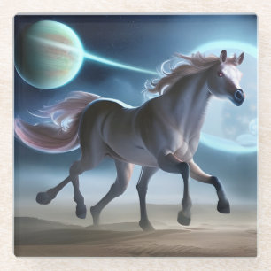Alien Horse Glass Coaster