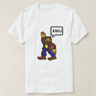 Alien humanoid and Czech word ahoj T-Shirt