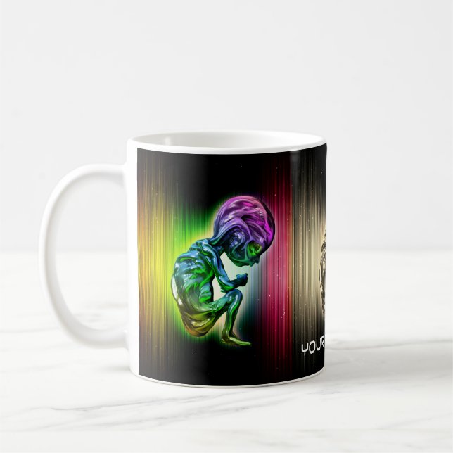 Alien hybrid embryo. Customisable Coffee Mug (Left)