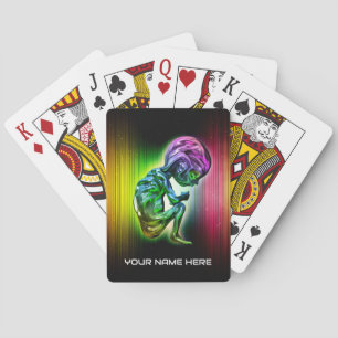 Alien hybrid embryo. playing cards