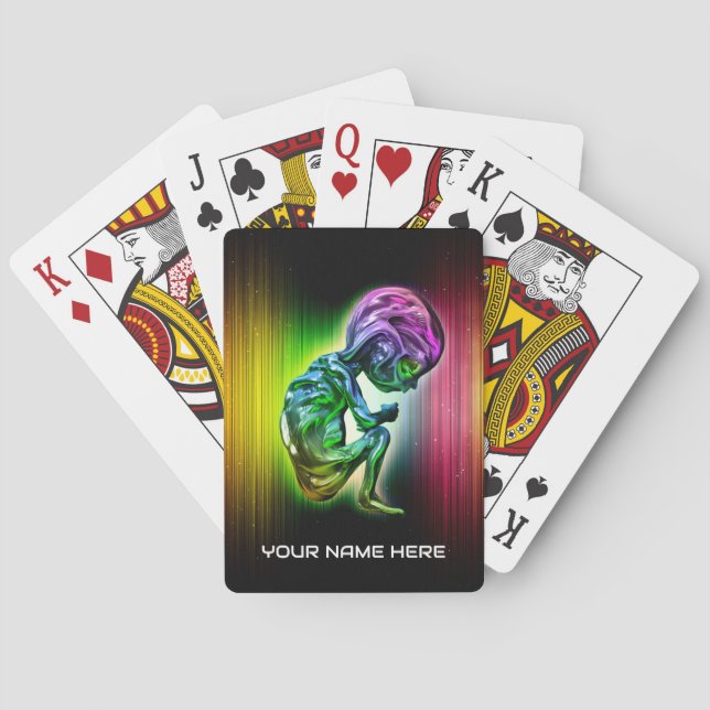 Alien hybrid embryo.  playing cards (Back)